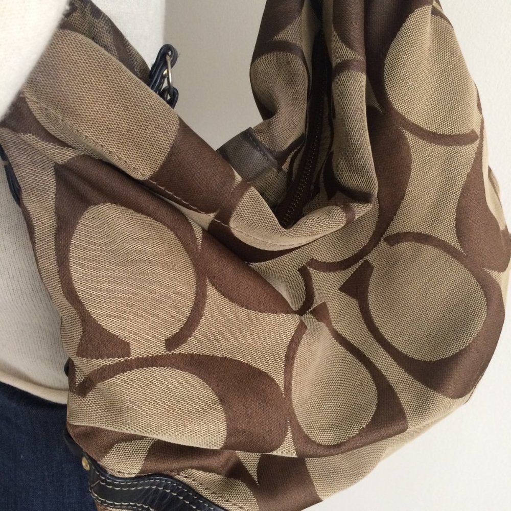 Coach Signature Canvas and Leather Handbag